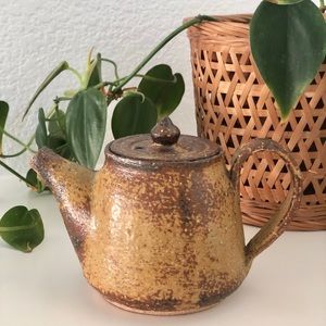 Signed studio pottery tea/saki pot